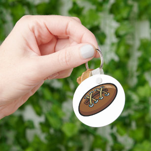 Old Rugby Ball Key Ring