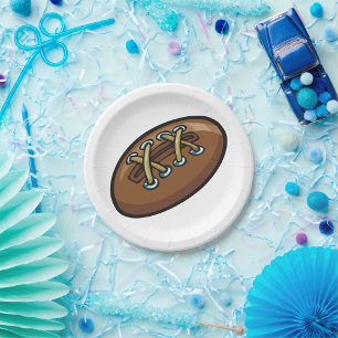 Old Rugby Ball Paper Plate