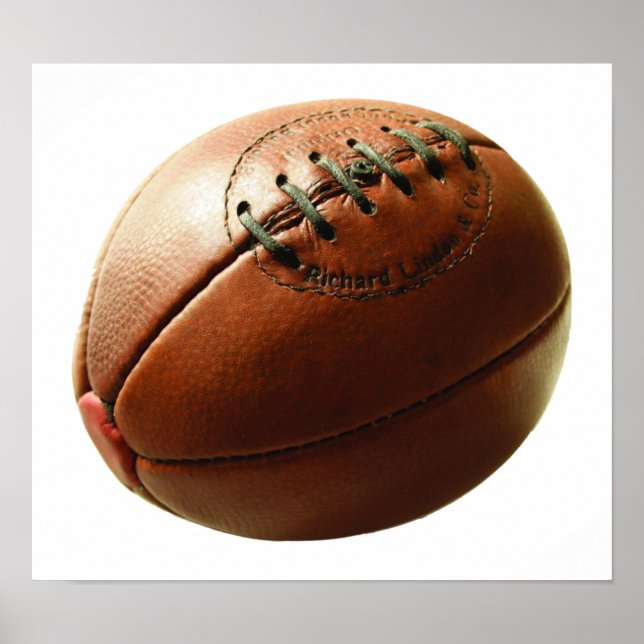 Old Rugby Ball Print (Front)