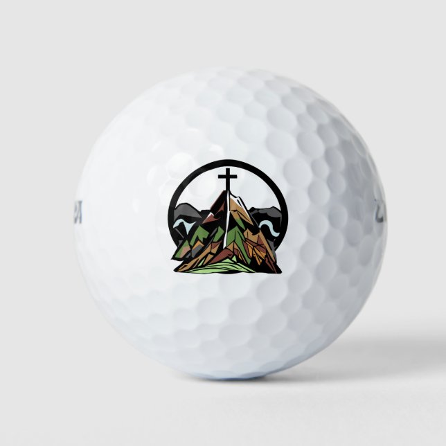 Old Rugged Christian Cross Golf Balls (Front)