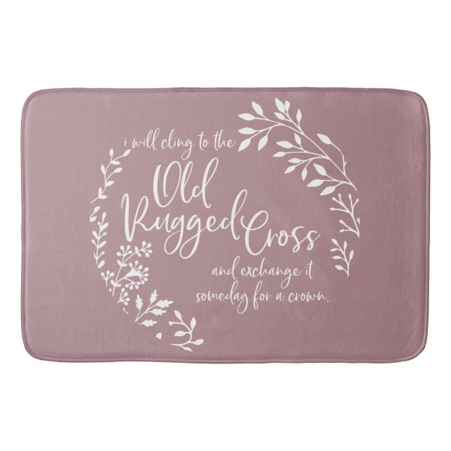 Old Rugged Cross Bath Mat (Front)