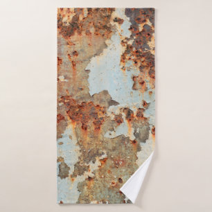 Old rust surface background and texture bath towel
