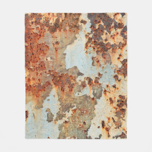 Old rust surface background and texture fleece blanket