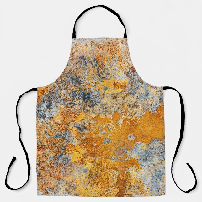 Old rust texture, grunge metallic background. apron (Front)