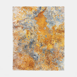 Old rust texture, grunge metallic background. fleece blanket