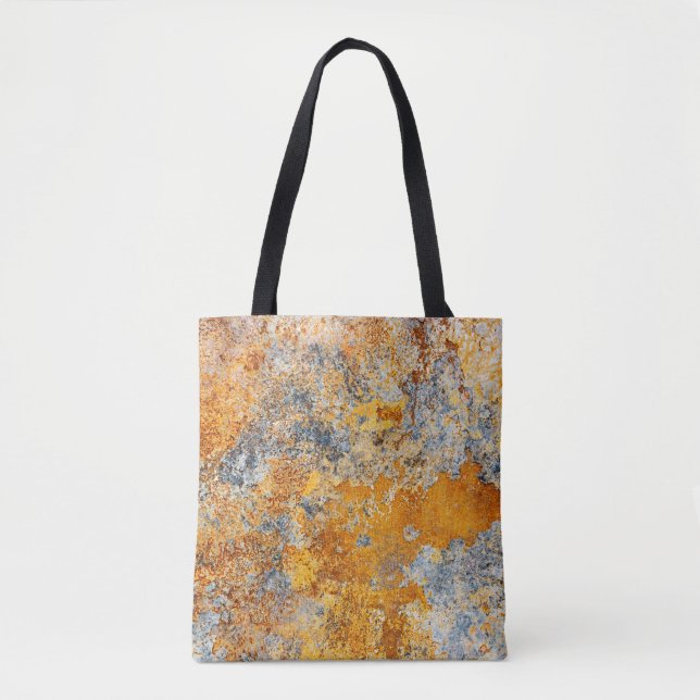 Old rust texture, grunge metallic background. tote bag (Front)