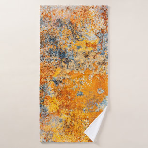 Old rust texture. Grunge rusted metal background. Bath Towel