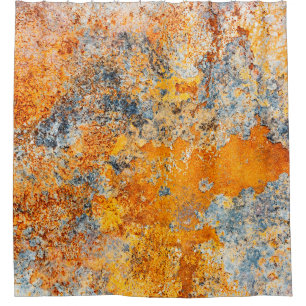 Old rust texture. Grunge rusted metal background. Shower Curtain