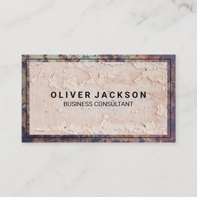 Old Rusted Metal Border | Wall Texture Business Card (Front)
