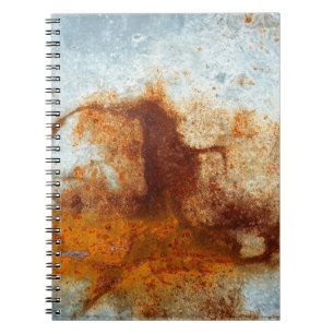  Old rusted steel plate, old zinc plate texture an Notebook