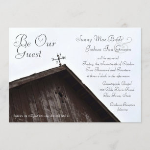 Old Rustic Barn Weathervane Invitation