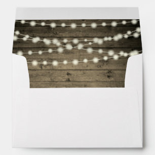 Old Rustic Barn Wood String Lights Envelopes