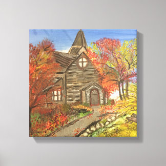 Old Rustic Church canvas painting