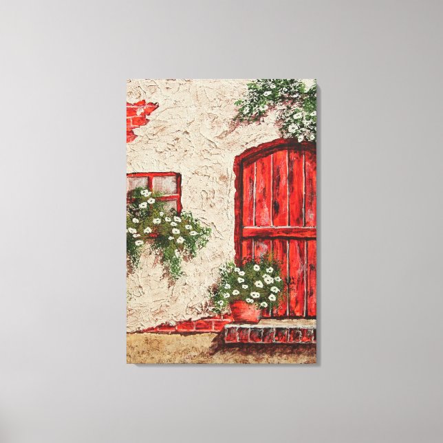 Old Rustic Cottage Faux Canvas Print (Front)