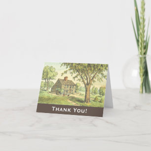 Old Rustic Country House "Thank You!" Card