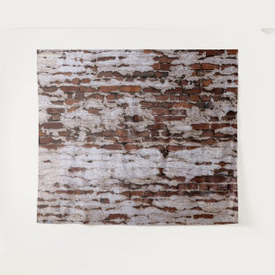 Old Rustic Exposed Rough Red Brick Party Backdrop Tapestry