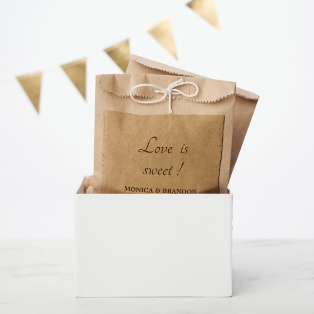 Old rustic paper vintage wedding favour bags (Party)
