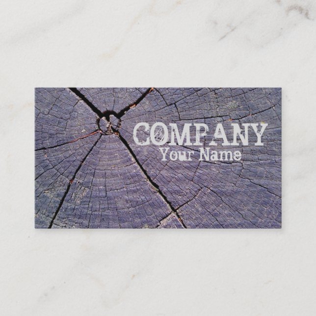 Old rustic wood business card cover (Front)