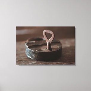 Old rusty doorlock canvas print