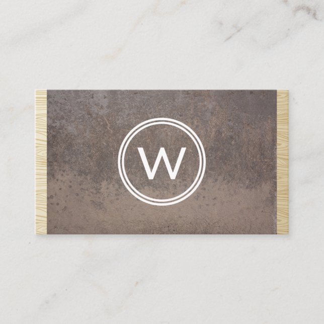 Old Rusty Metal | Wood Business Card (Front)
