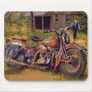 Old Rusty Motorcycle Fine Art Mouse Mat