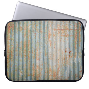 Old rusty steel wall. Old rusty steel wall texture Laptop Sleeve