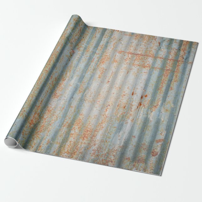 Old rusty steel wall. Old rusty steel wall texture Wrapping Paper (Unrolled)