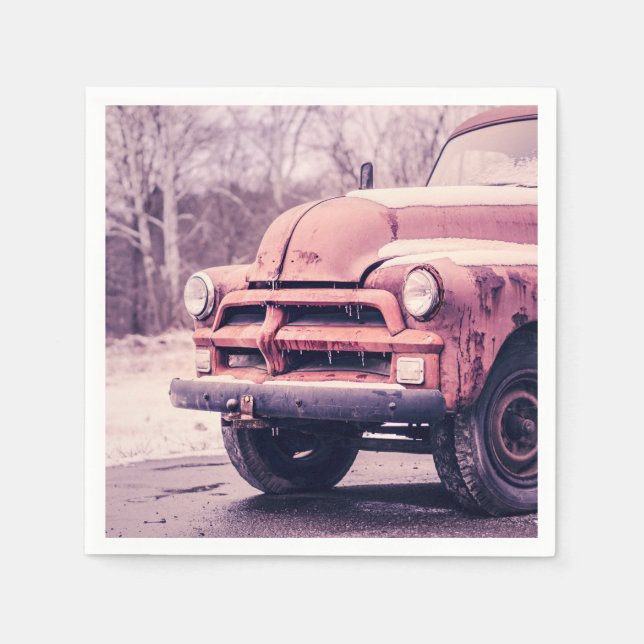 Old rusty truck napkin (Front)