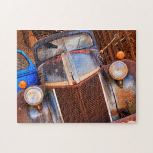 Old rusty truck on a farm jigsaw puzzle
