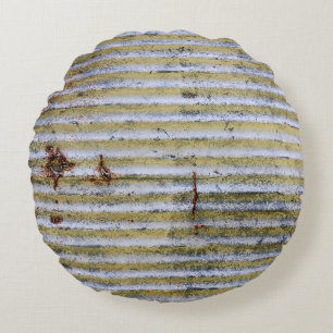 old rusty zinc grunge texture,vintage zinc texture round cushion