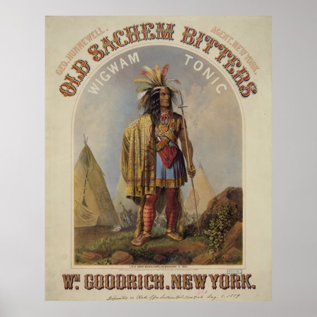 Old Sachem Bitters - Wigwam Tonic [1859?] Poster (Front)