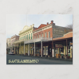 Old Sacramento District Travel Photo Postcard