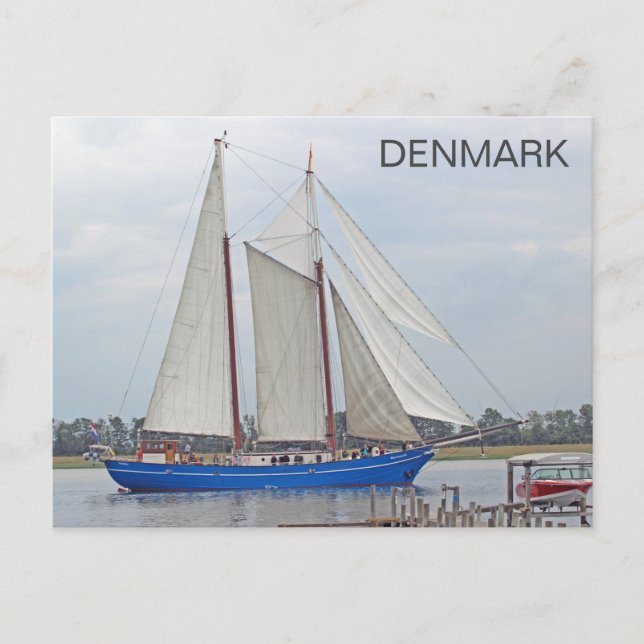 Old Sailing Ship, Denmark Postcard! Postcard (Front)