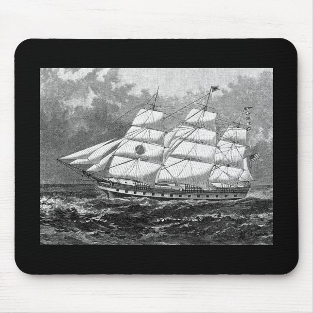 Old Sailing Ship Mouse Pad (Front)