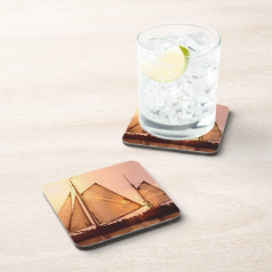 Old Sailing Ships Cork Coasters