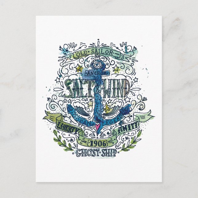 Old Sailor Anchor Poster Postcard (Front)