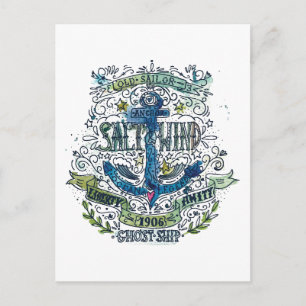 Old Sailor Anchor Poster Postcard