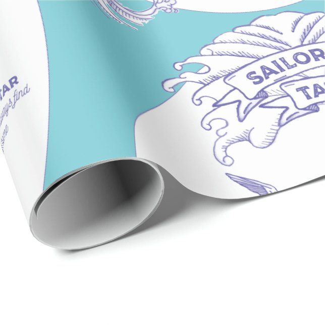 Old Sailor Tattoo Meanings Illustrated Gift Wrap (Roll Corner)