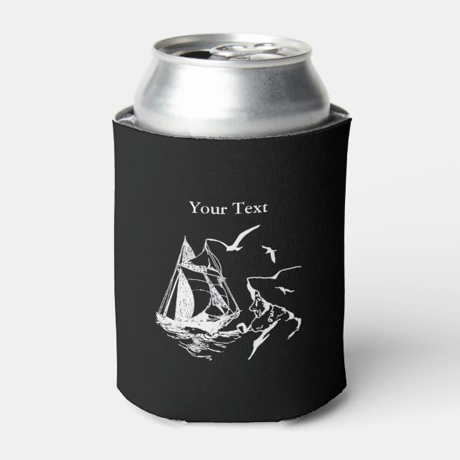Old Sailors Drawing Custom Can Cooler (Can Front)