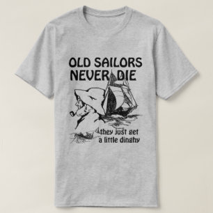 Old Sailors Never Die Mens Basic Grey T-Shirt
