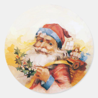 OLD SAINT NICK CLASSIC ROUND STICKER