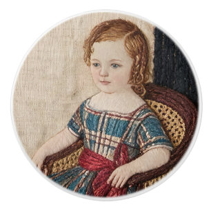 Old Sampler Sea Captain's Daughter Ceramic Knob