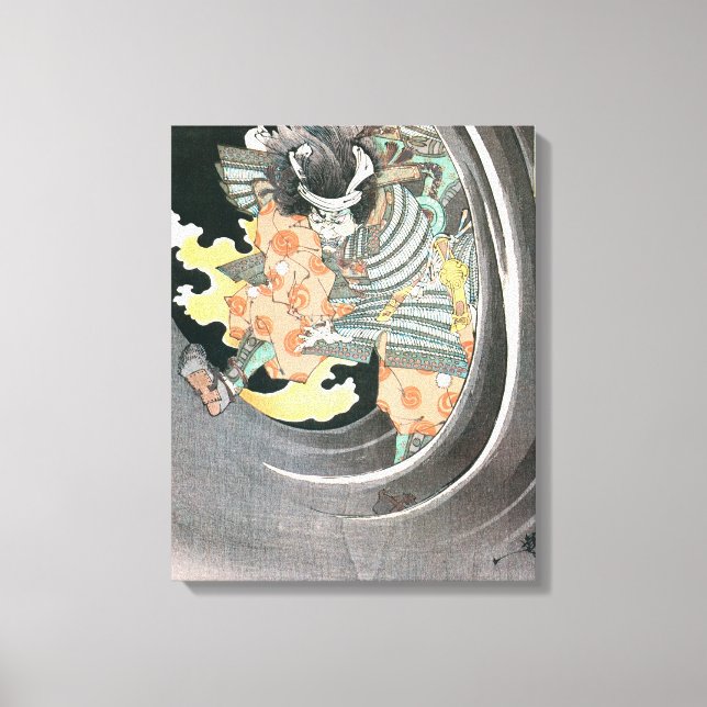 Old Samurai Painting Canvas Print (Front)