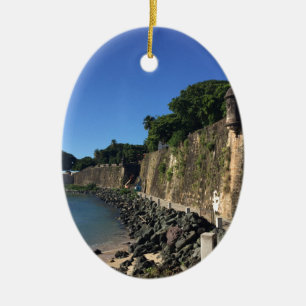 Old San Juan Historical Site Ceramic Tree Decoration