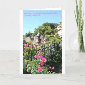 Old San Juan  with quote card