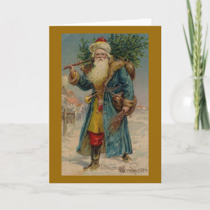 Old Santa Illustration Christmas Card