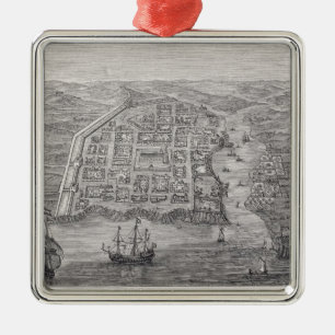 Old Santo Domingo City Metal Tree Decoration