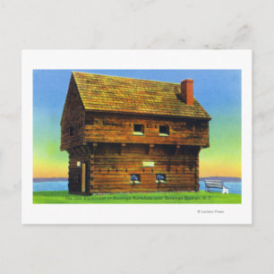 Old Saratoga Battlefield Blockhouse Exterior Postcard