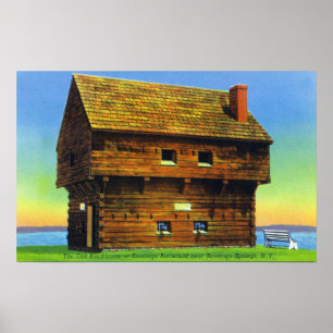 Old Saratoga Battlefield Blockhouse Exterior Poster