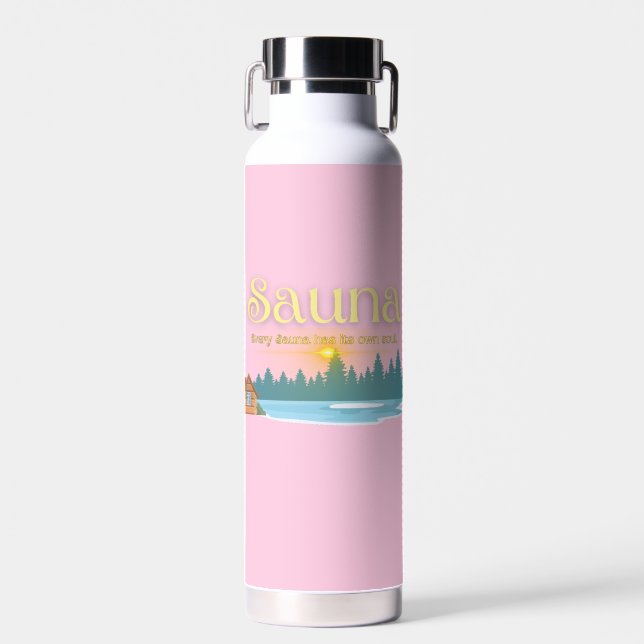 Old Sauna saying Water Bottle (Front)